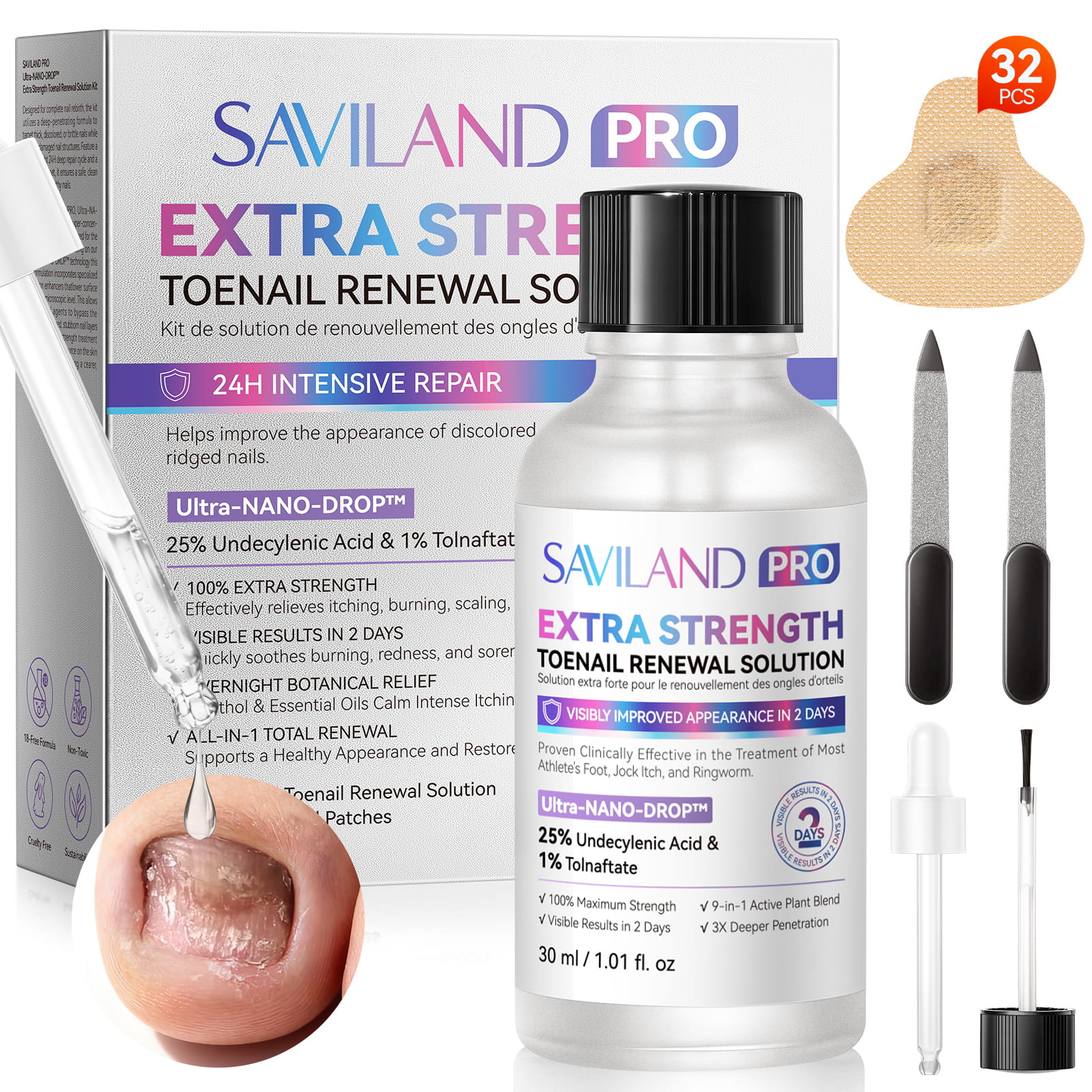 Extra-Strength Day &amp; Night Antifungal Toenail Care System