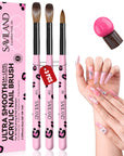 Acrylic Nail Brush Set with Sizes 8, 10 & 14 (Ships to US Only)