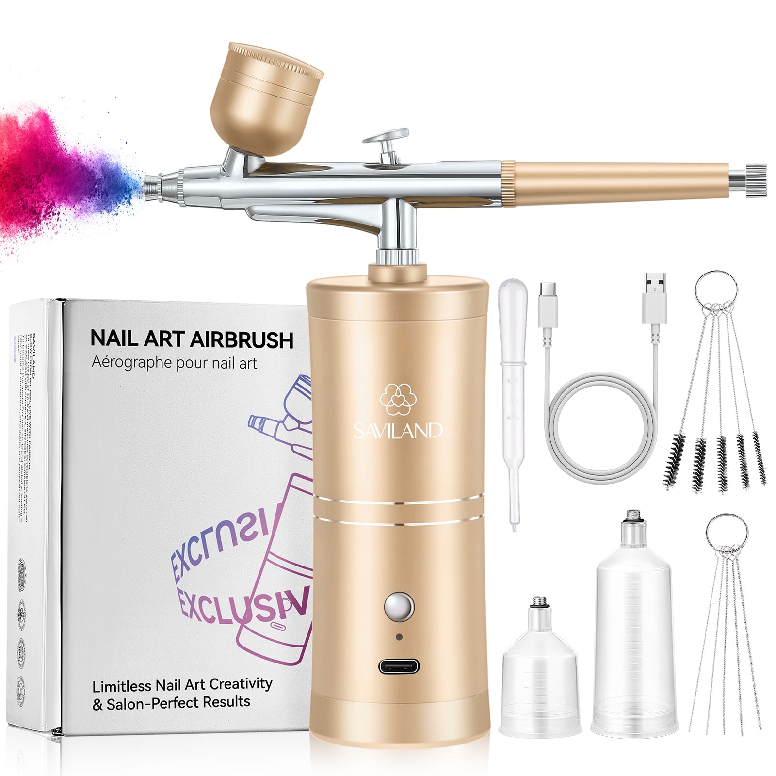 Dual-Mode Rechargeable Nail Airbrush Kit for Salon-Perfect Results