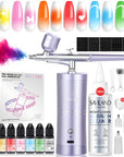 Complete Airbrush Nail Studio Kit  7-in-1 Gel & Spray System