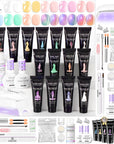 15-Color Sheer Cat Eye Poly Gel Kit (Ships to US Only)