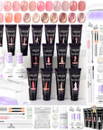 15-Color Natural Cat Eye Poly Gel Kit (Ships to US Only)