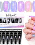 6-Color Cat Eye Poly Gel Kit with Castor Oil (Ships to US Only)