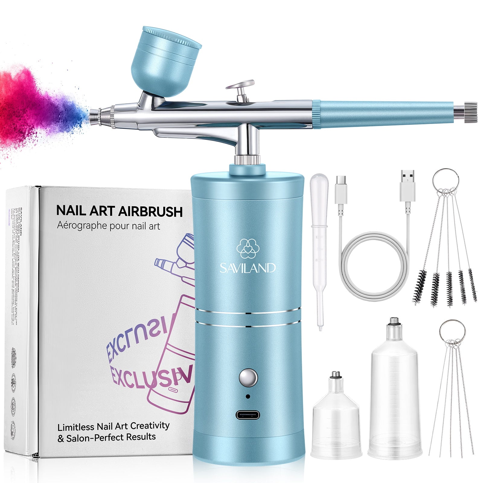 Dual-Mode Rechargeable Nail Airbrush Kit for Salon-Perfect Results