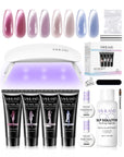 4-Color Purple HEMA-Free Poly Gel Nail Set for Creative Nail Art