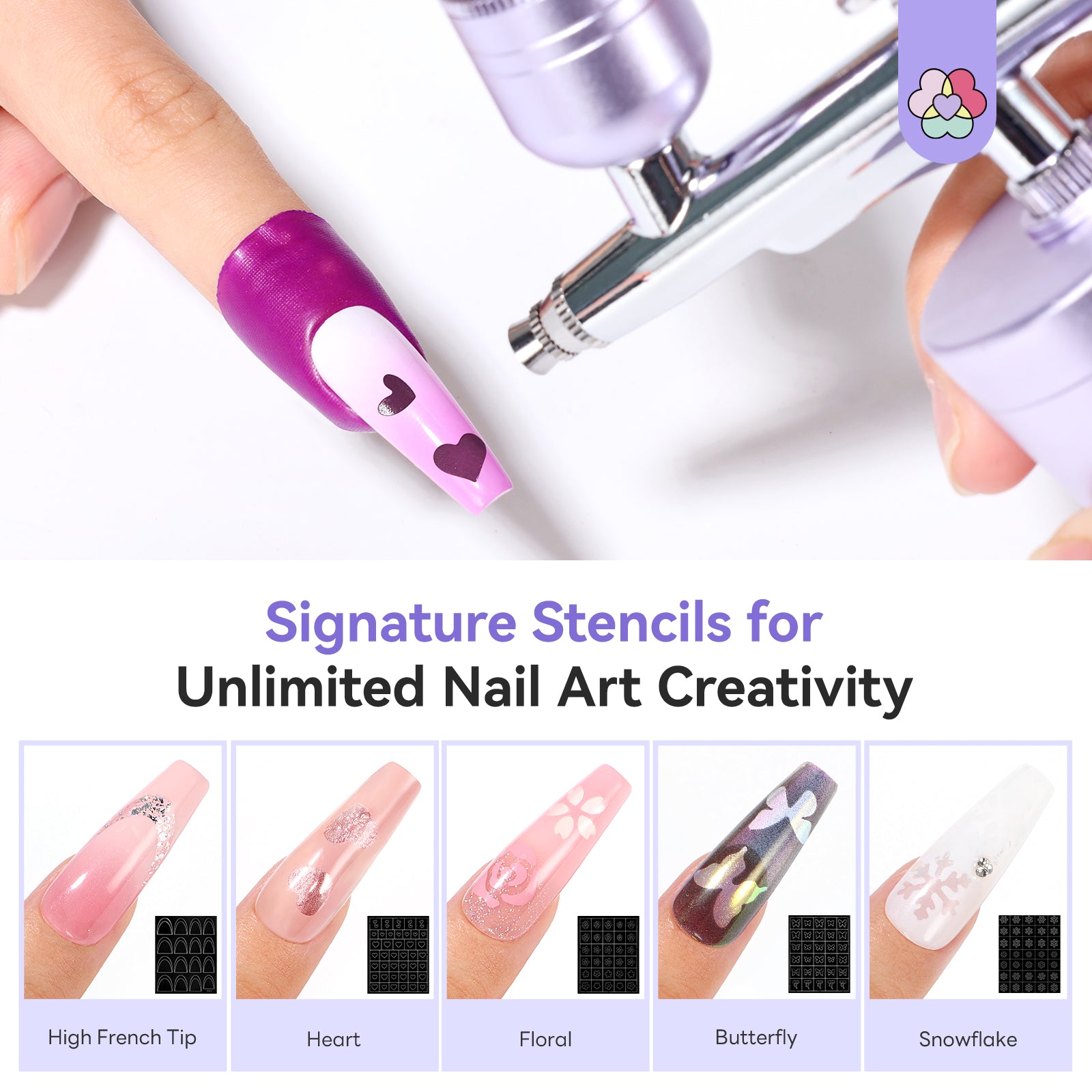 Complete Airbrush Nail Studio Kit  7-in-1 Gel &amp; Spray System