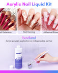 Large Acrylic Monomer Kit with Professional Nail Brushes