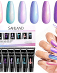 6-Color Fine Shimmer Poly Gel Kit (Ships to US Only)