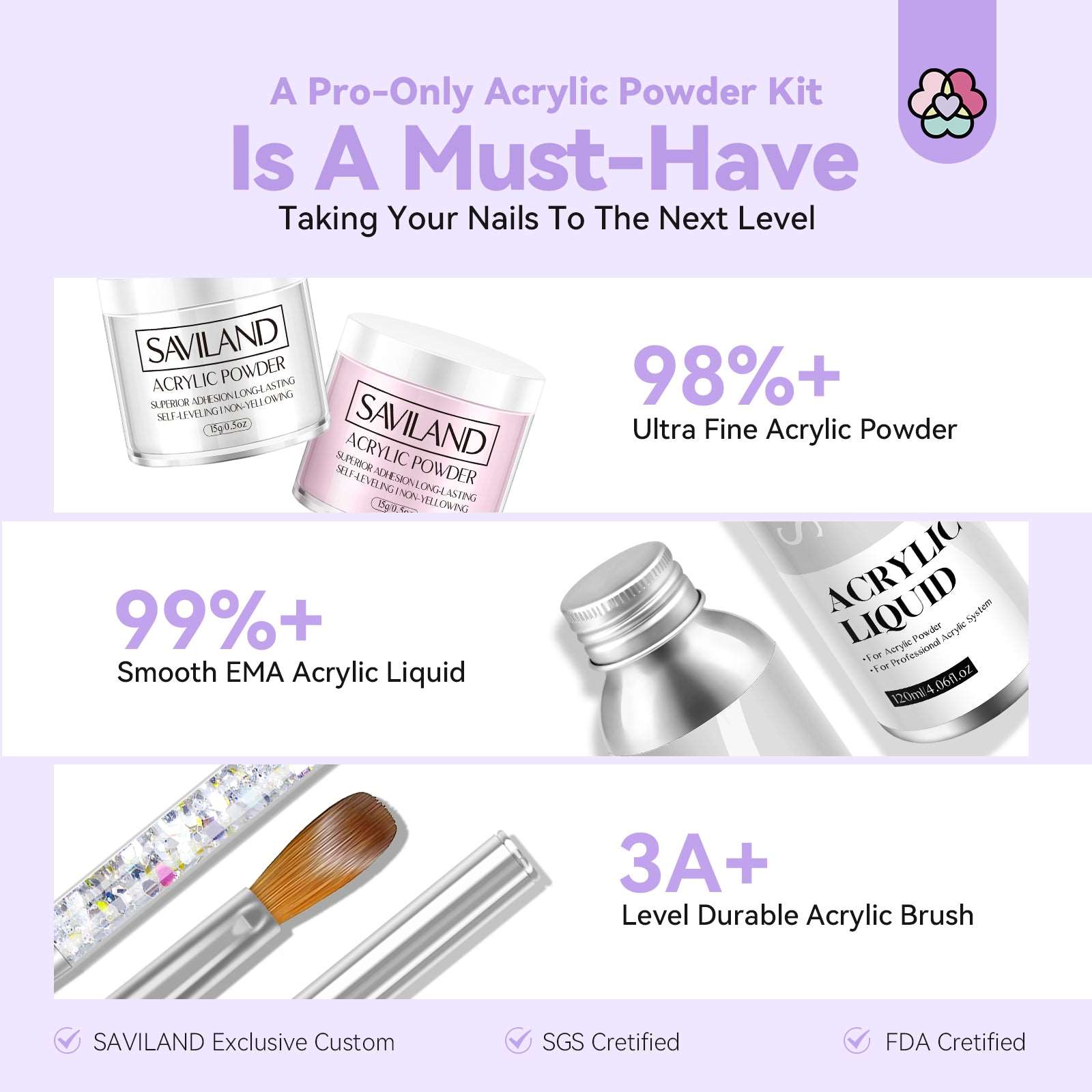 Acrylic Nail Kit with Nail Drill - Professional Use Only Acrylic Powder