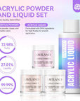 Acrylic Powder and Liquid Set-Clear Pink Nude Acrylic Nail Kit