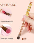 Size 10 Gold Kolinsky Acrylic Nail Brush