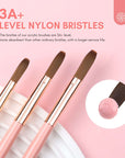 3Pcs Acrylic Nail Brush Set - Size 8/10/14