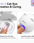 2-in-1 Cat Eye Magnetic UV Nail Lamp – 10s Flash Cure
