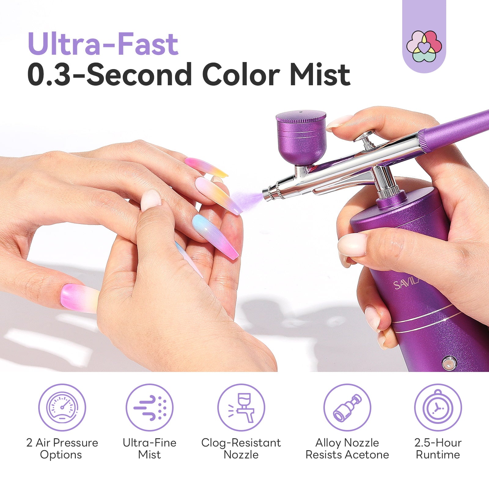 Dual-Mode Rechargeable Nail Airbrush Kit for Salon-Perfect Results