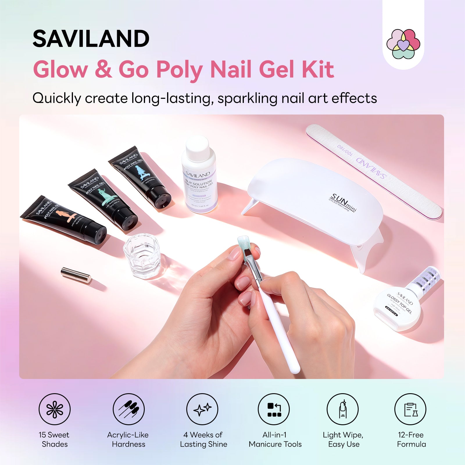 15-Color Sheer Cat Eye Poly Gel Kit (Ships to US Only)