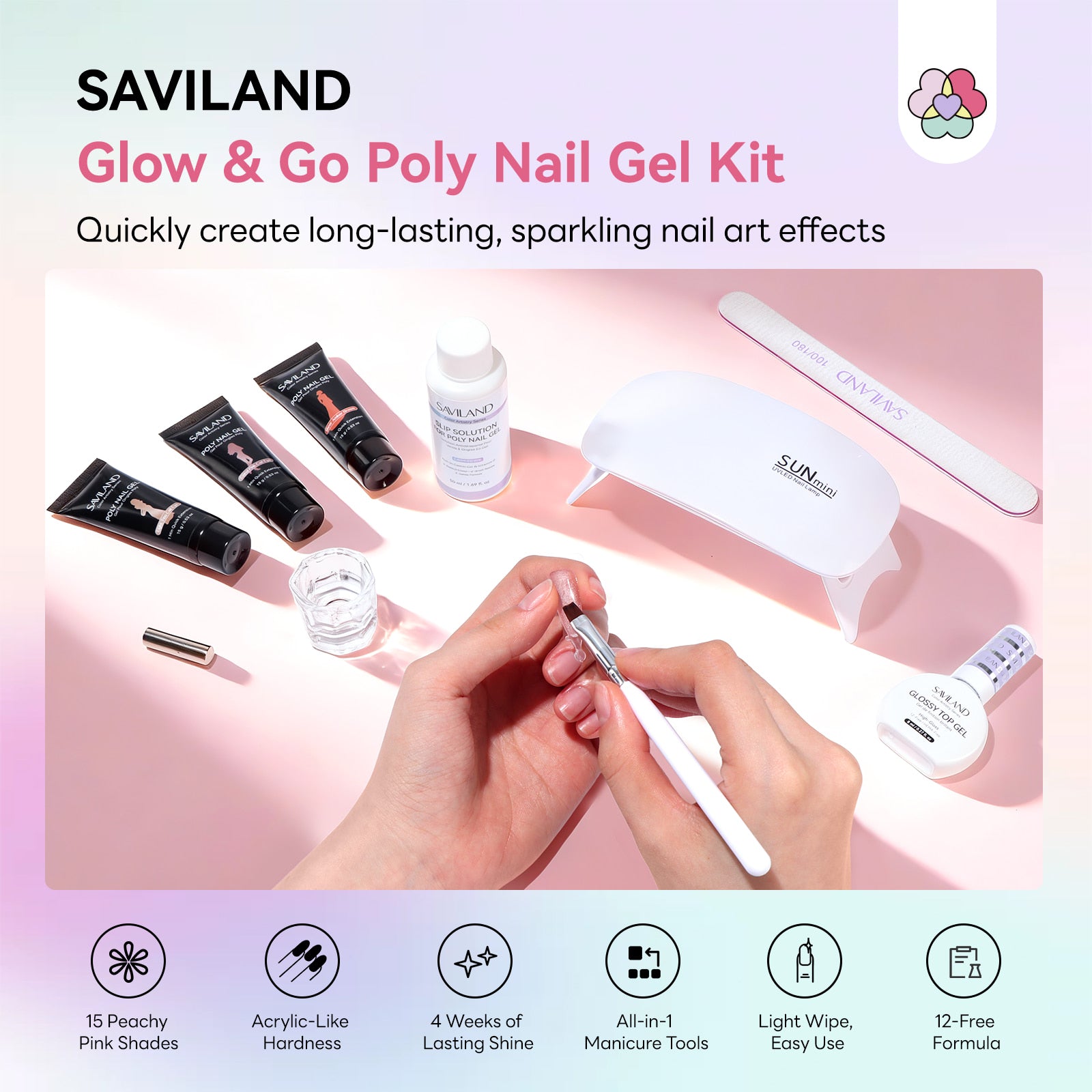 15-Color Natural Cat Eye Poly Gel Kit (Ships to US Only)