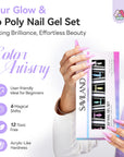 6-Color Pastel Shimmer Poly Gel Kit (Ships to US Only)