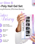 6-Color Cat Eye Poly Gel Kit with Castor Oil (Ships to US Only)