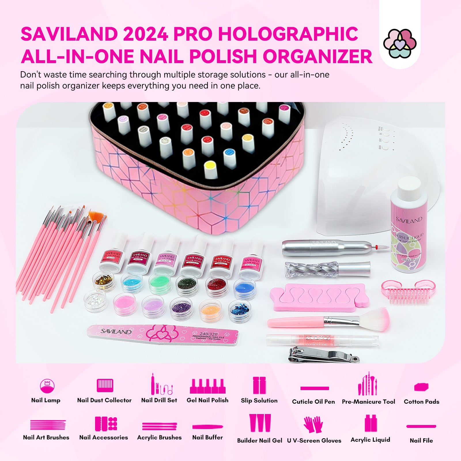 30-Bottle Nail Polish Organizer Bag (Ships to US Only)