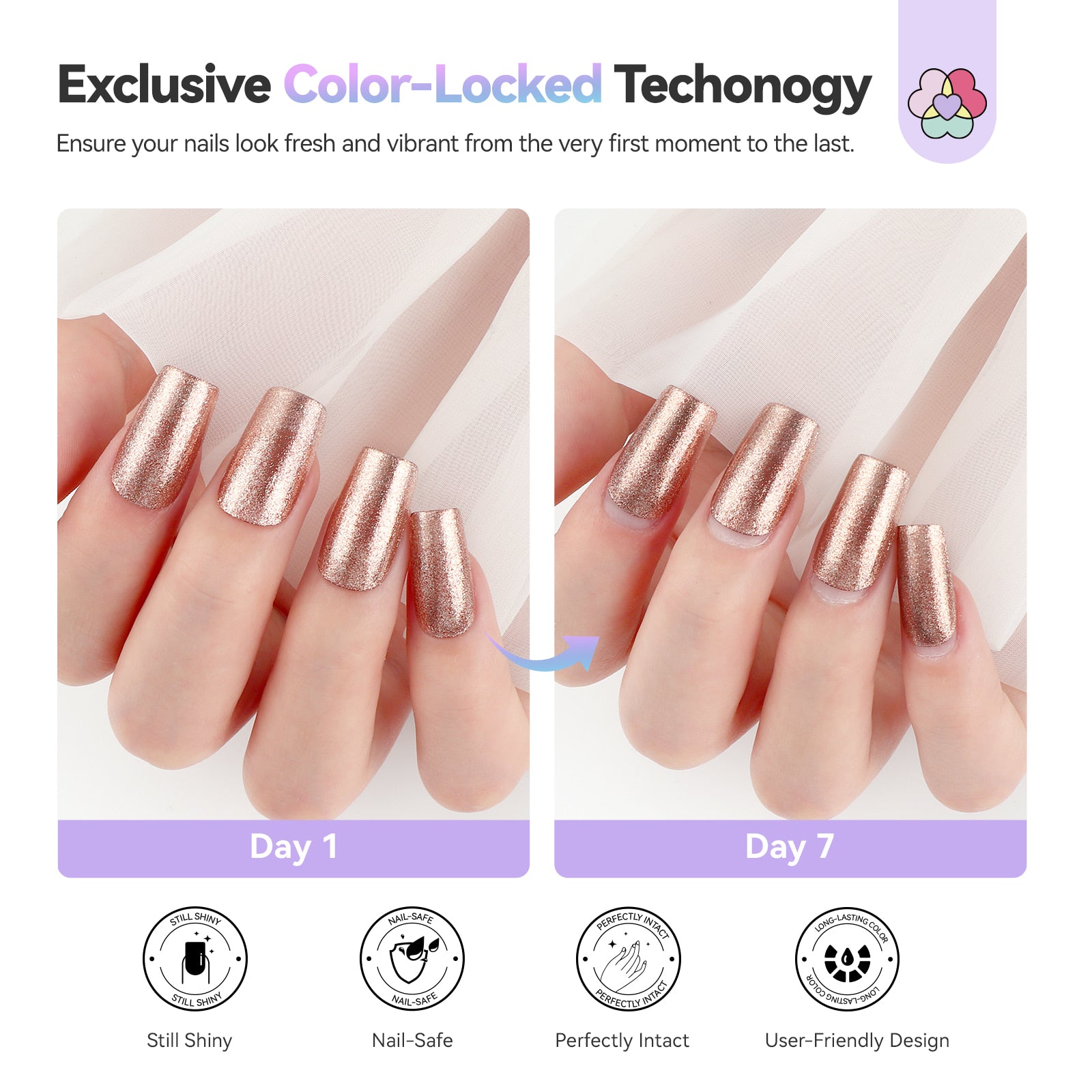 6-Color Holographic Glitter Nail Polish Set (Ships to US Only)