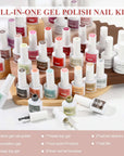 [US ONLY]42PCS - 32 Fall Colors Red Glitter Gel Polish Set