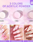 Acrylic Powder and Liquid Set-Clear Pink Nude Acrylic Nail Kit