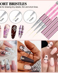 6PCS Rose Gold Art Nail Liner Brushes Set