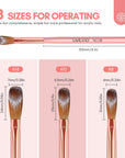3Pcs Acrylic Nail Brush Set - Size 8/10/14