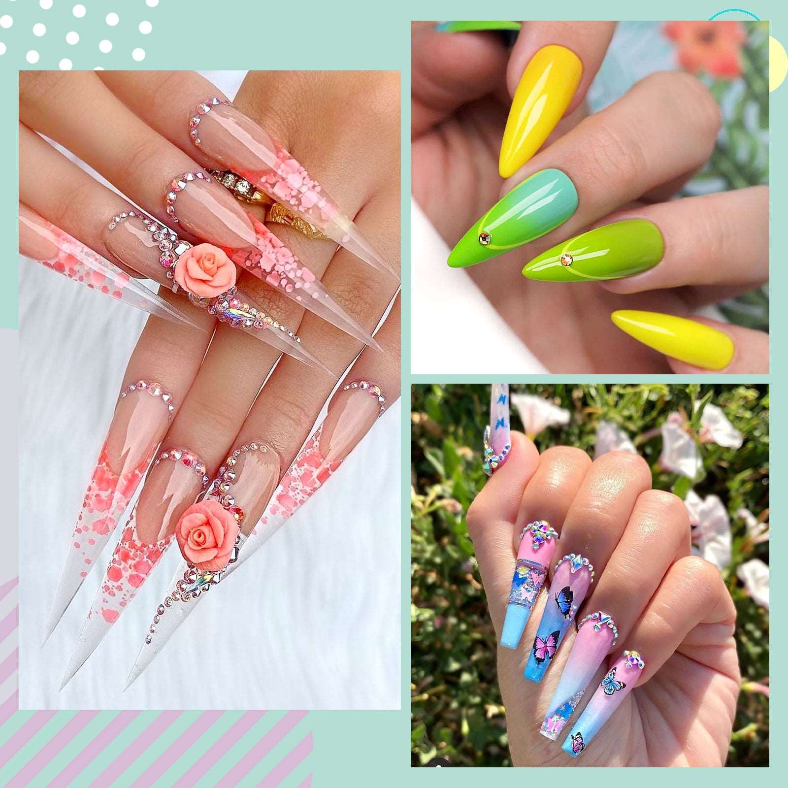 3PCS Acrylic Nail Brush Set Size 6/8/12