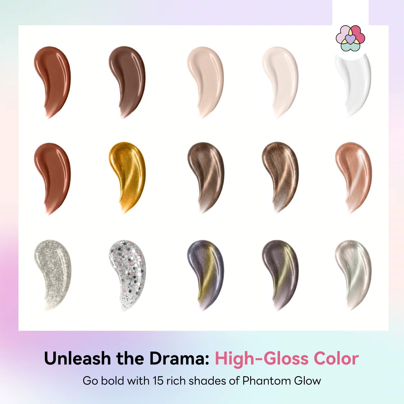 15-Color Glitter Brown Cat Eye Poly Gel Kit (Ships to US Only)