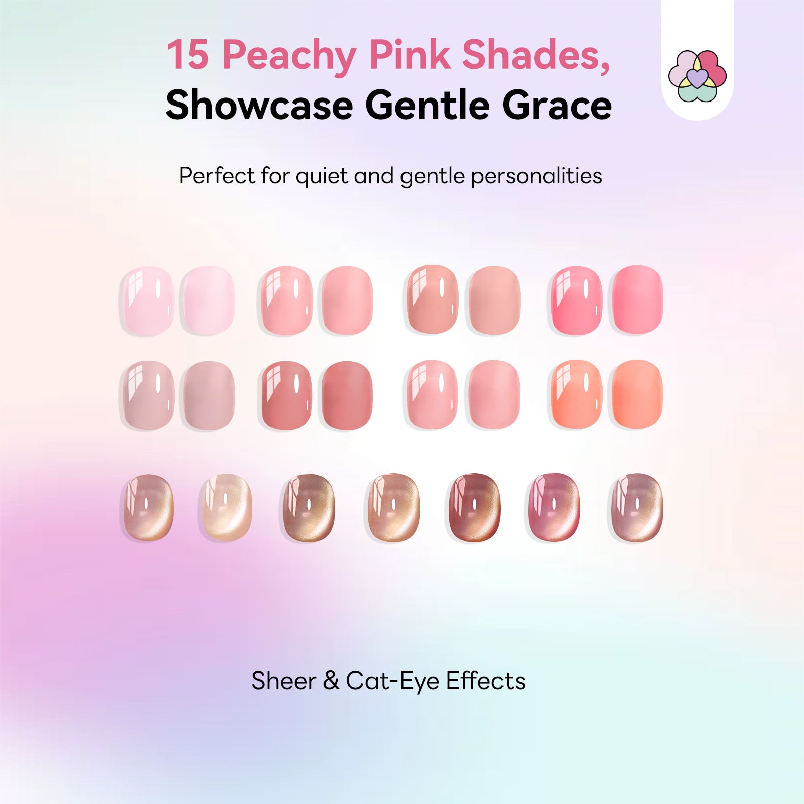 15-Color Natural Cat Eye Poly Gel Kit (Ships to US Only)