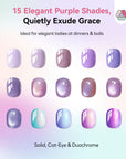 15-Color Purple Duochrome Poly Gel Kit (Ships to US Only)