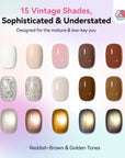 15-Color Nude Glitter Cat Eye Poly Gel Kit (Ships to US Only)