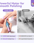 White 40000RPM Electric Nail Drill Machine for Salon Manicures (Ships to US Only)