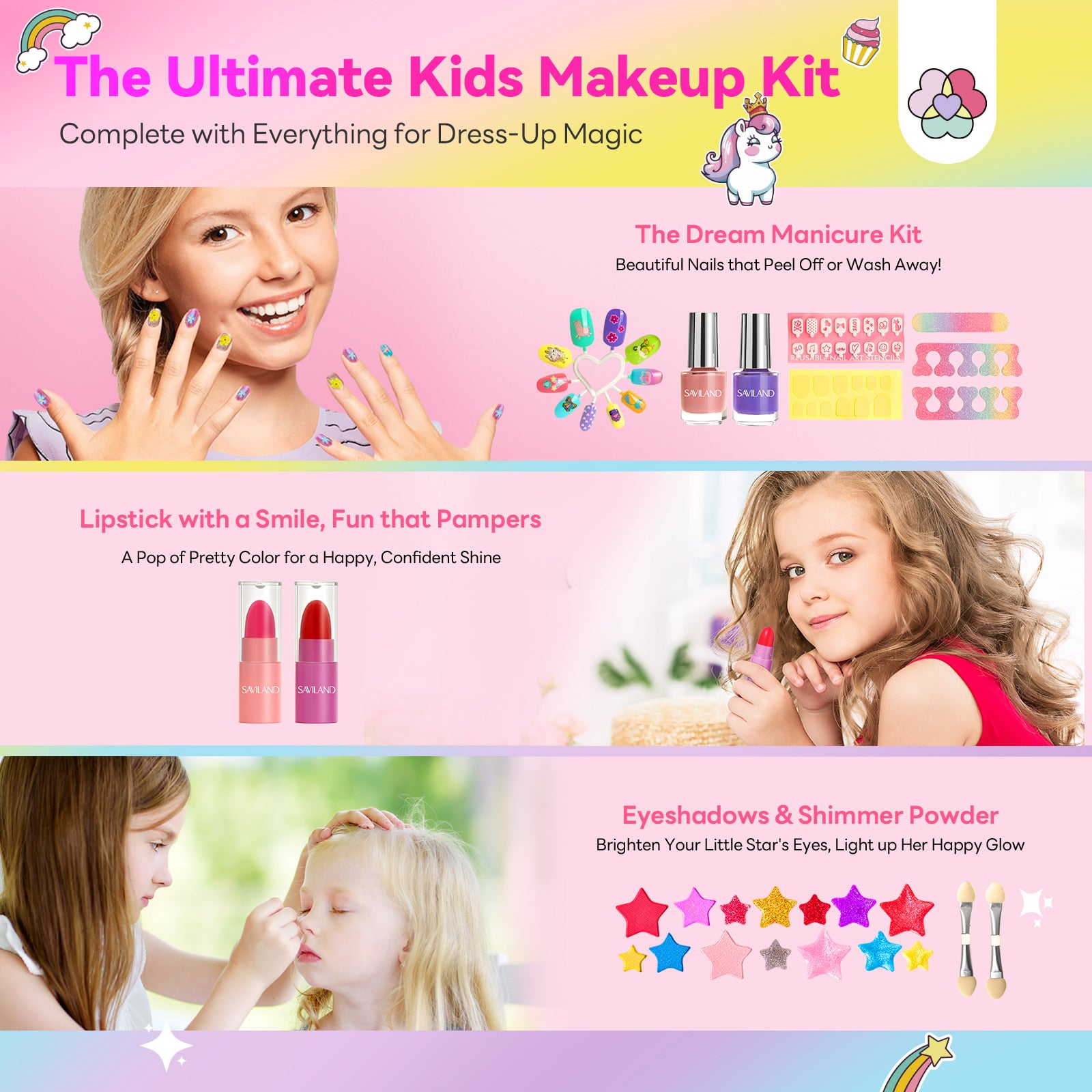 32-Piece Washable Kids Makeup Kit (Ships to US Only)