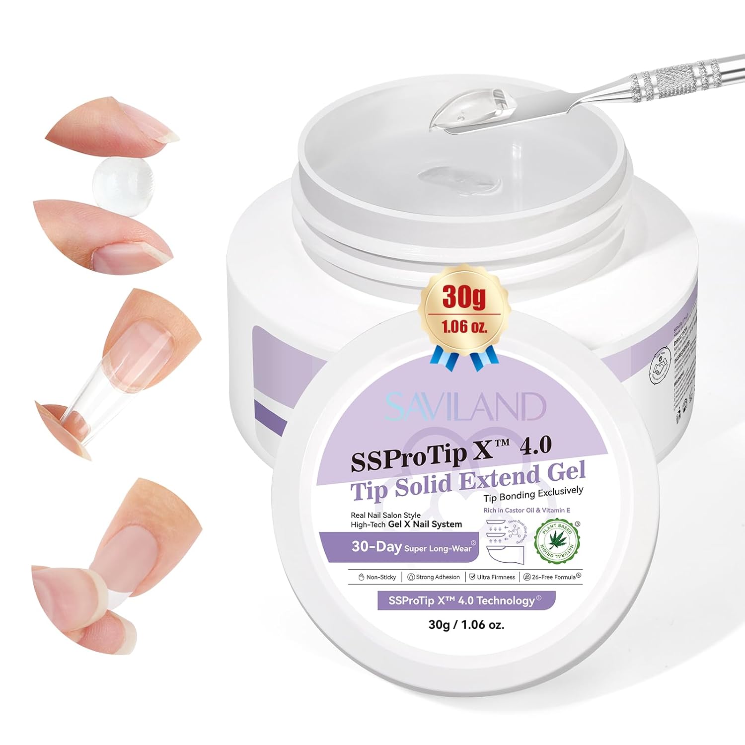 Saviland SSProTip X? 4.0 30g Solid Nail Glue Gel