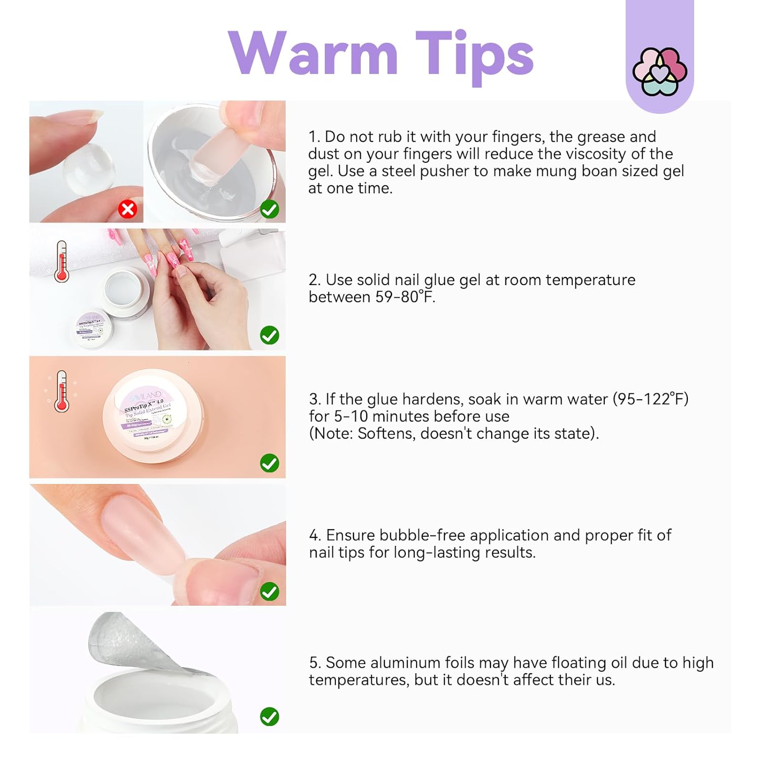 Saviland SSProTip X? 4.0 30g Solid Nail Glue Gel