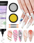 3D Nail Gel and Chrome Nail Powder Kit
