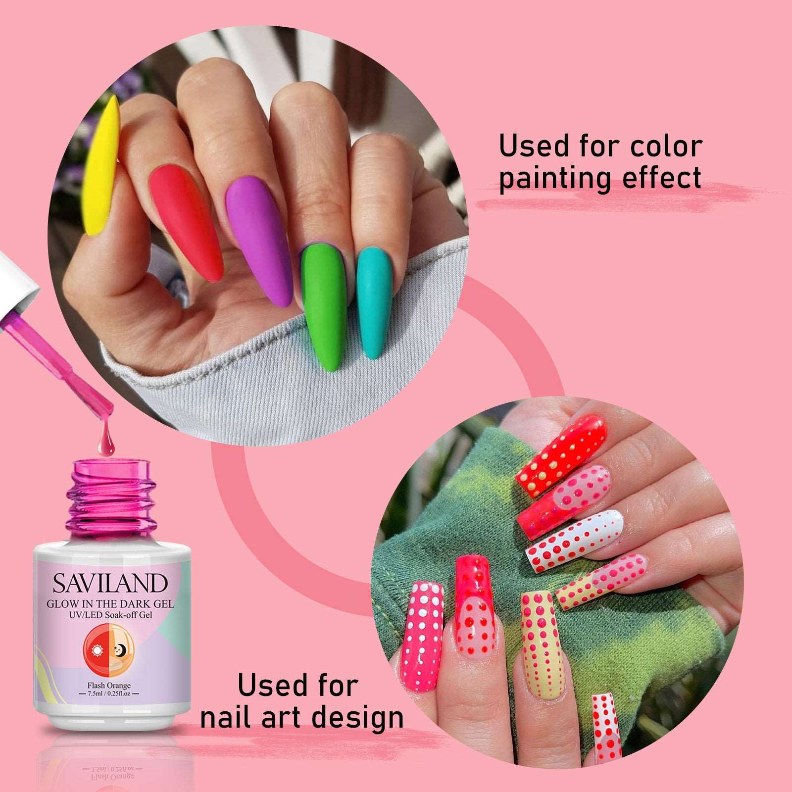 Glow In The Dark Gel Nail Polish Set 12 Colors | SAVILAND