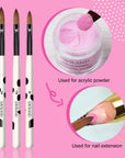 Free 3pcs Acrylic Nail Brush Set Size 8/10/14