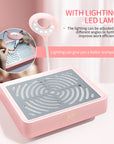 40W Nail Dust Collector with Lamp - Pink