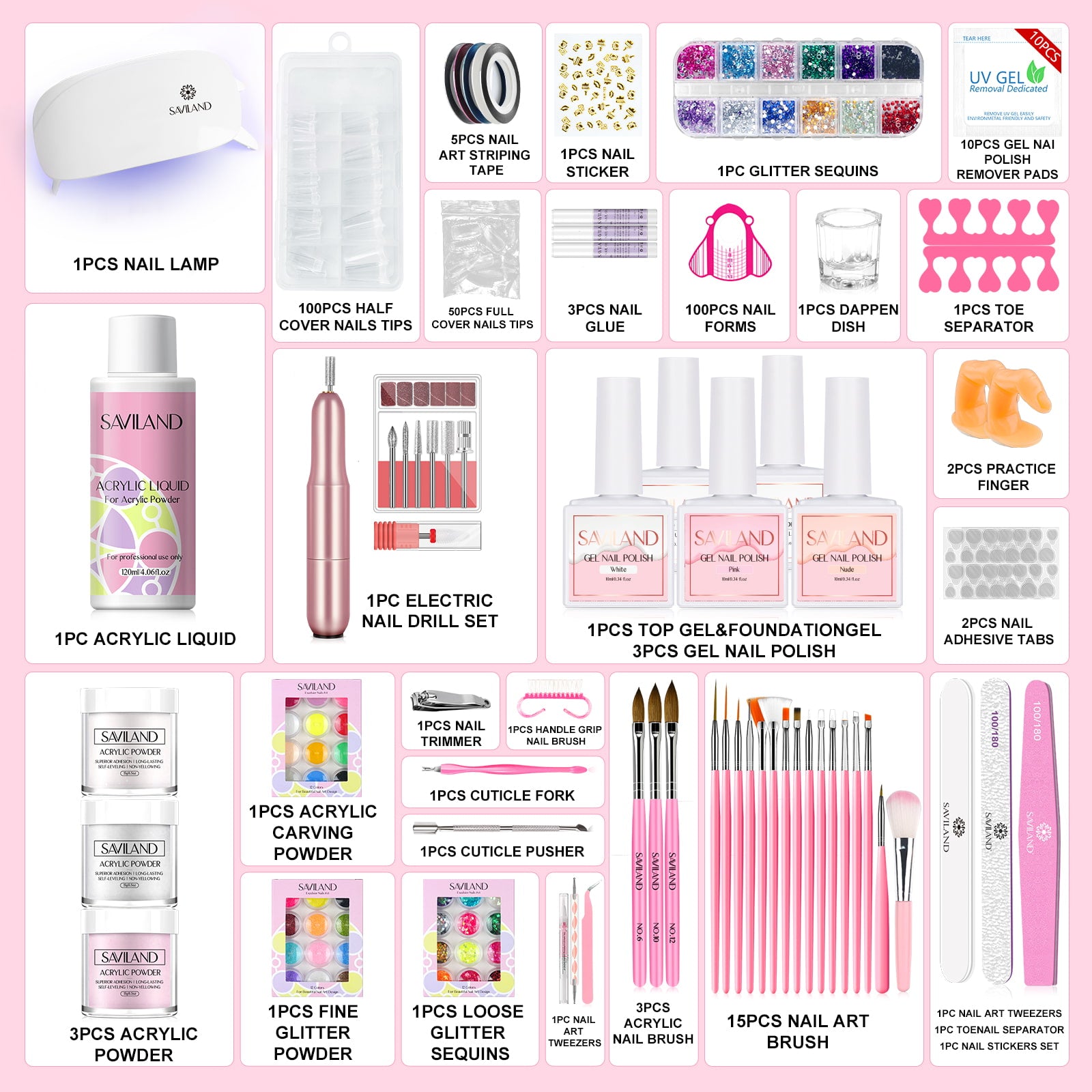 Everything You Need for Perfect Acrylic Nails  Complete Starter Kit (Ships to US Only)