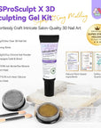 3D Nail Gel Kit with Chrome Powder & Molds (Ships to US Only)