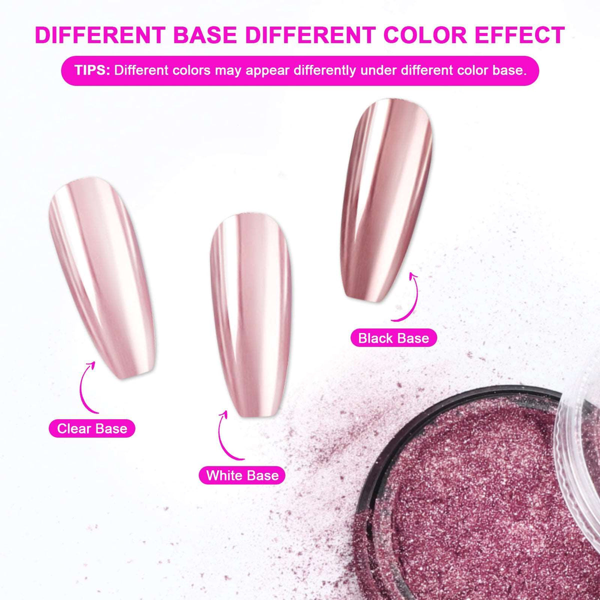 36Pcs Mirror Chrome Nail Powder Set