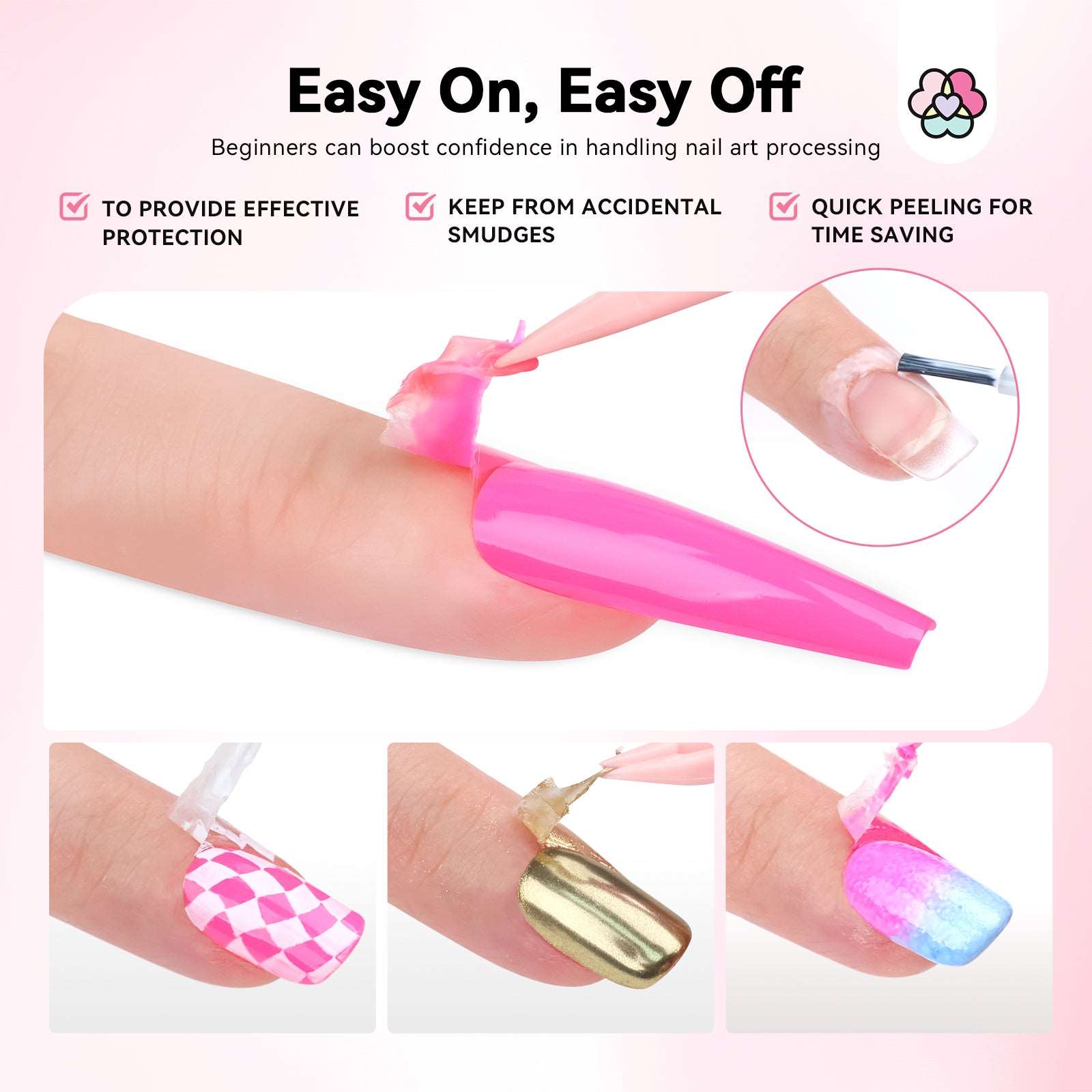 Liquid Latex for Nails, 20ML Latex Nail Polish Barrier Peel Off with Tweezer