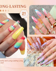 Gel Nail Glue with Nail Dehydrator and Non-acid PH Bond Nail Tools Gel Nail Kit