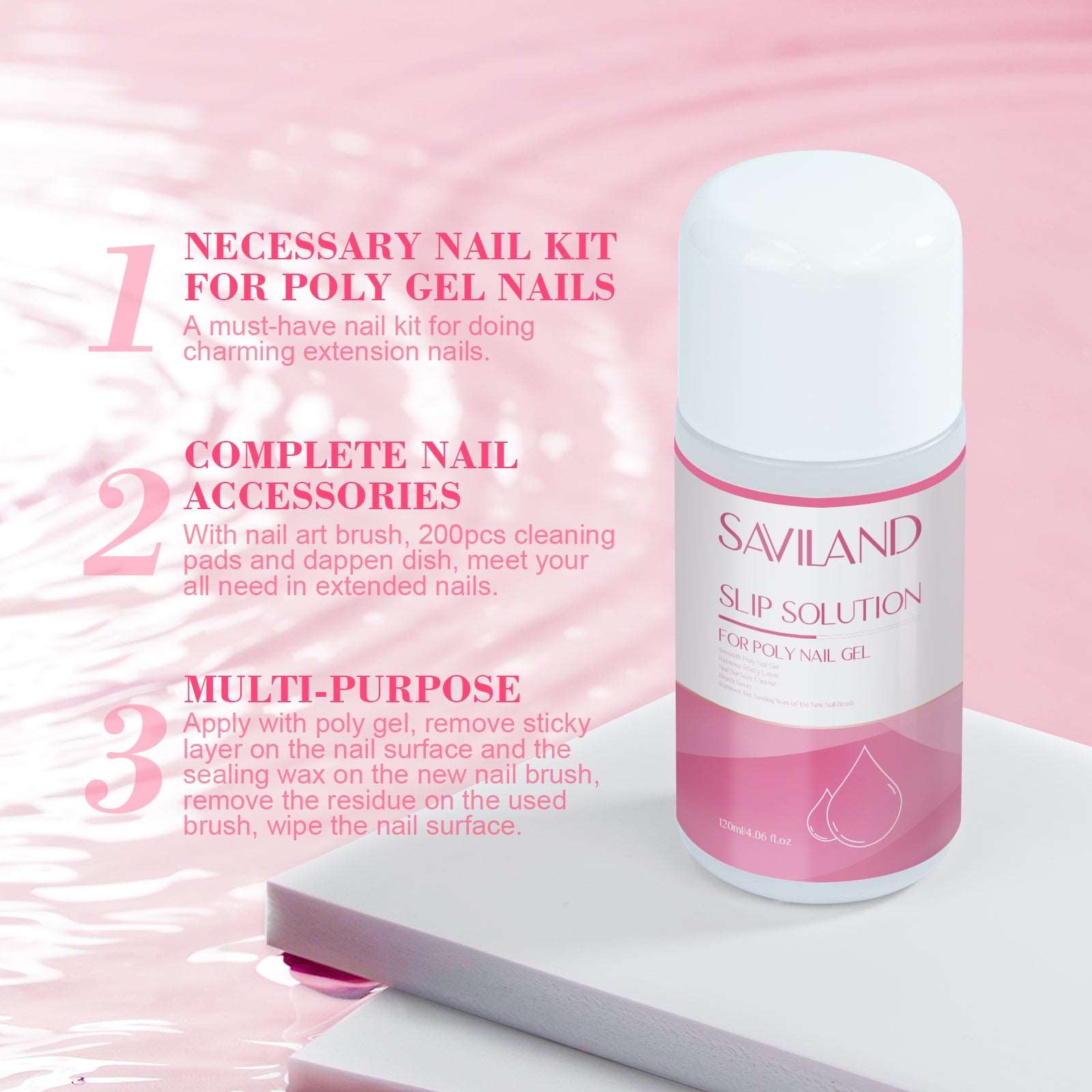 Slip Solution Poly Gel Nail Kit-120ml Slip Solution for Poly Gel