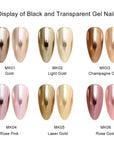 6 Jars Holographic Gold Chrome Nail Powder