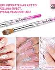 Acrylic Nail Brush Set - 5pcs Size 4/8/10/12/16