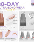 Long Square French Tip Press-On Nail Kit
